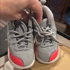 Jordan Gray and Pink Sneakers Modern Sporty Design